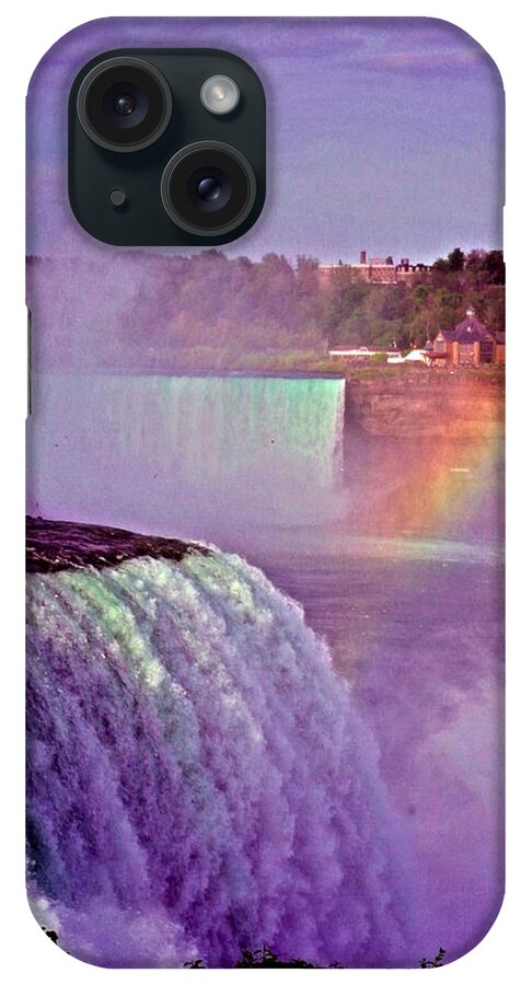 Rainbow iPhone Case featuring the photograph Rainbow over the Niagara Falls by Bess Carter