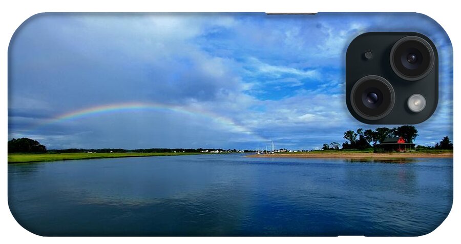 Rainbow iPhone Case featuring the photograph Rainbows and water by Catie Canetti