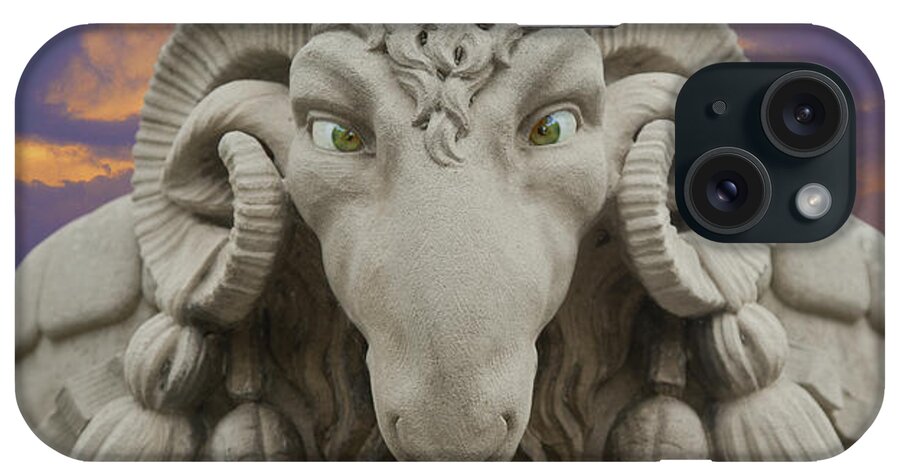 Ram iPhone Case featuring the digital art Ram A Sees Naturally Stoned Poster by David Davies