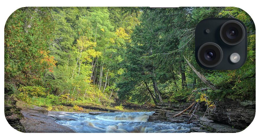 Porcupine Wilderness State Park iPhone Case featuring the photograph Rapids on the Presque Isle River by Robert Carter