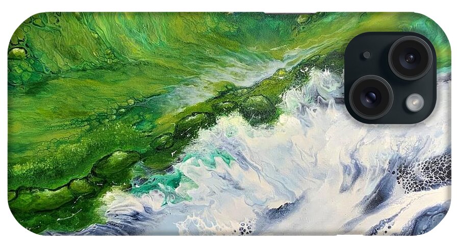 Acrylic iPhone Case featuring the painting Rapids by Soraya Silvestri