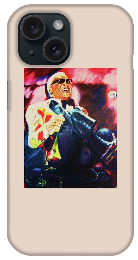 Makin It Do What It Do iPhone Case featuring the painting Ray Charles by Victor Thomason
