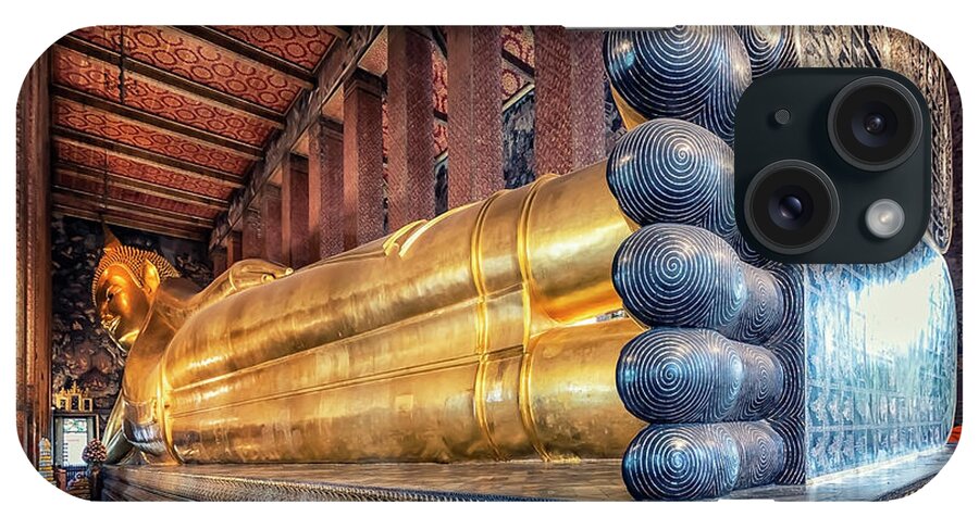 Ancient iPhone Case featuring the photograph Reclining Buddha by Manjik Pictures