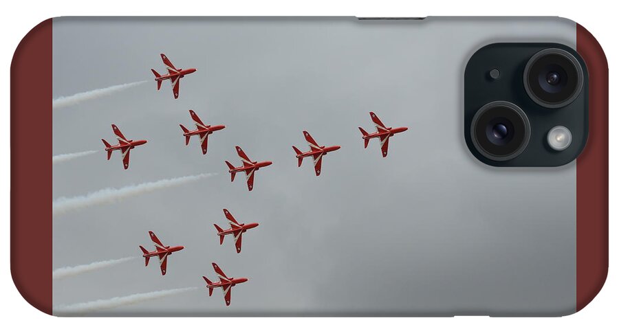 21st Century iPhone Case featuring the photograph Red Arrows Performing the Concorde Formation by Gordon James