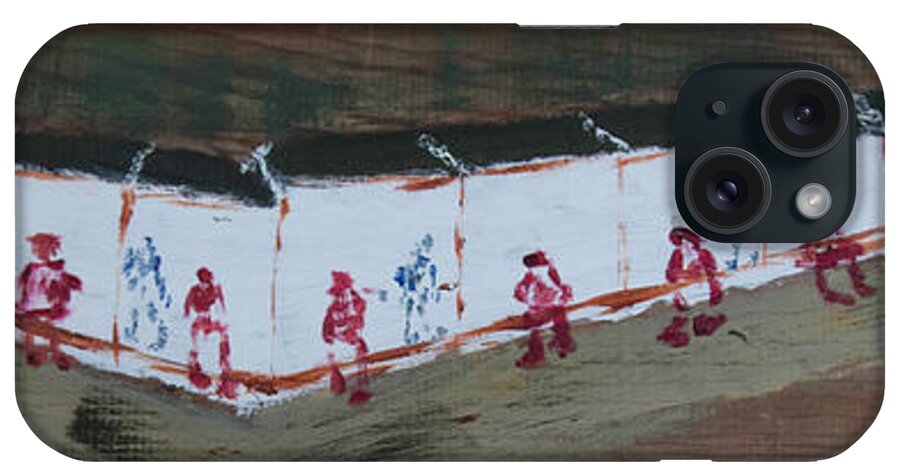  iPhone Case featuring the painting Red Coats at the Wall by David McCready