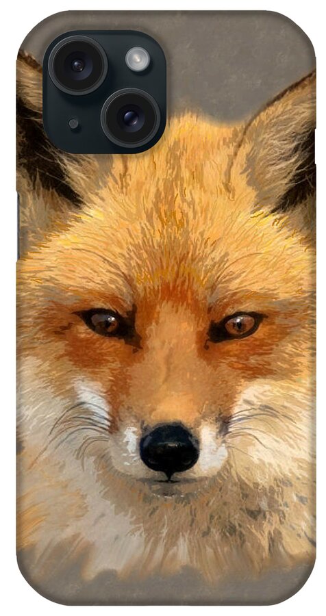 Nature iPhone Case featuring the mixed media Red Fox by Judy Cuddehe