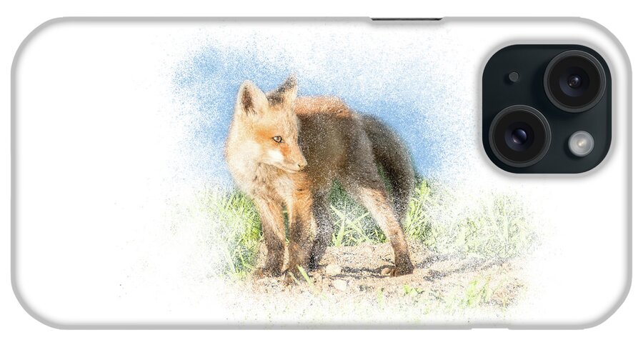 Fox iPhone Case featuring the photograph Red Fox Kit #14 - Ready to Run by Patti Deters