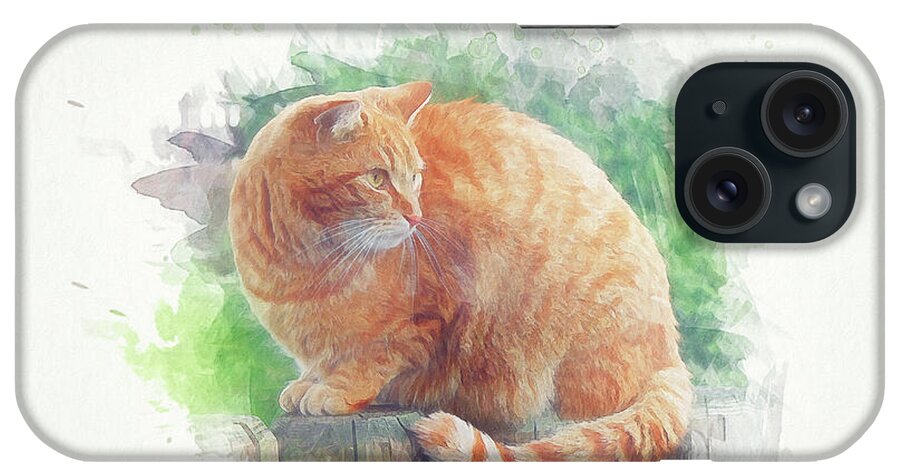 Photo iPhone Case featuring the digital art Red Neighbour by Jutta Maria Pusl