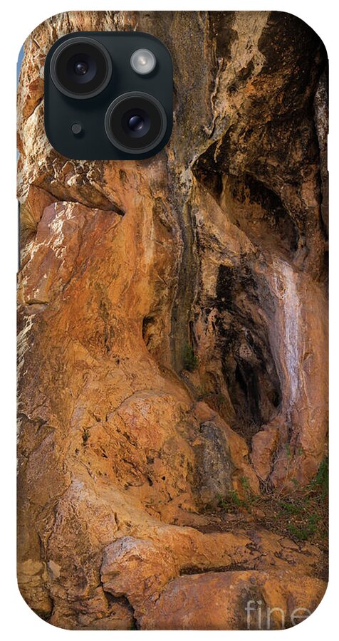 Mountains iPhone Case featuring the photograph Red-brown rock formation 2. Abstract mountain beauty by Adriana Mueller