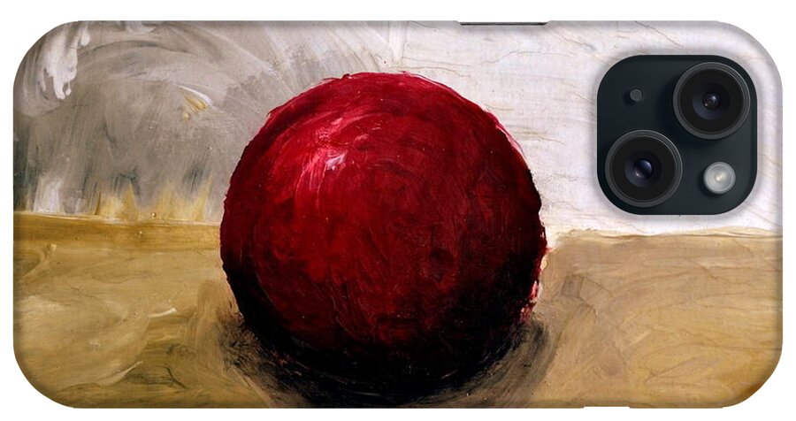 Red iPhone Case featuring the painting Red Sphere by Michelle Calkins