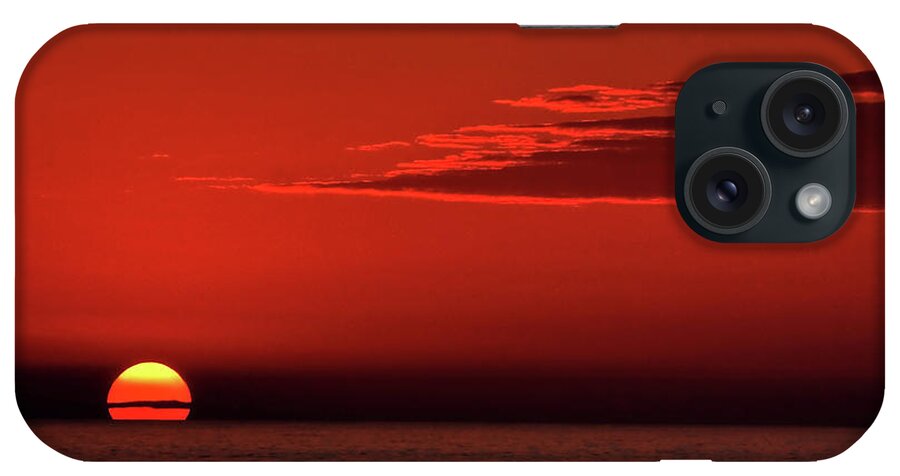 Deep Red iPhone Case featuring the photograph Red Sun Another Planet by Beth Sargent