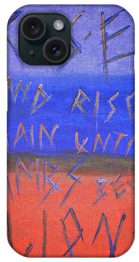 Quotes iPhone Case featuring the painting Redemption by Jonathan A