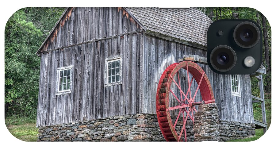 Americana iPhone Case featuring the photograph Red Waterwheel of Vermont by David Letts