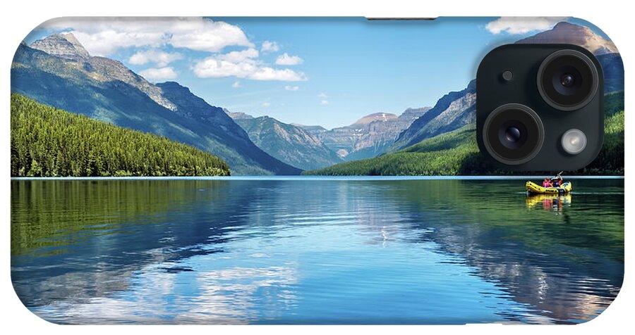 Reflection iPhone Case featuring the photograph Reflection on Bowman Lake by Tom Watkins PVminer pixs
