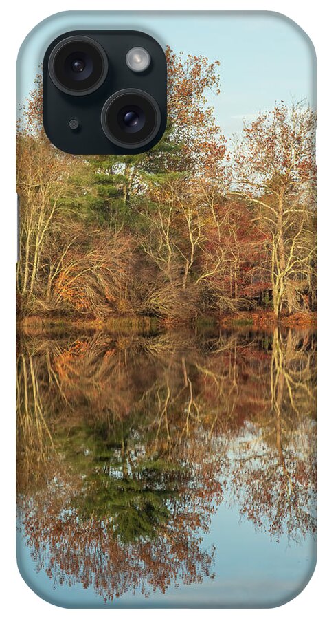 Autumn iPhone Case featuring the photograph Reflections on Batsto Lake by Kristia Adams