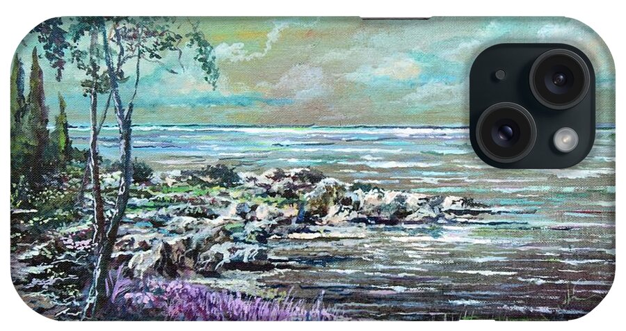 Nature iPhone Case featuring the painting Reflections by Sinisa Saratlic