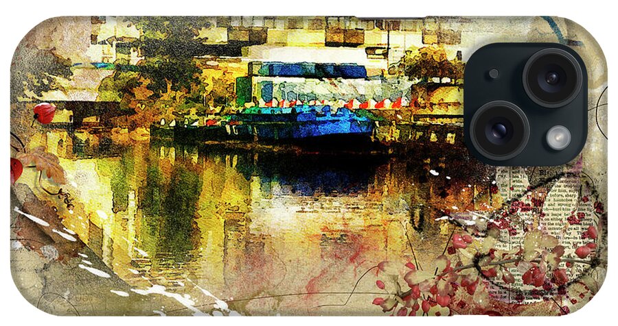 London iPhone Case featuring the mixed media Regent's Canal Afternoon by Nicky Jameson