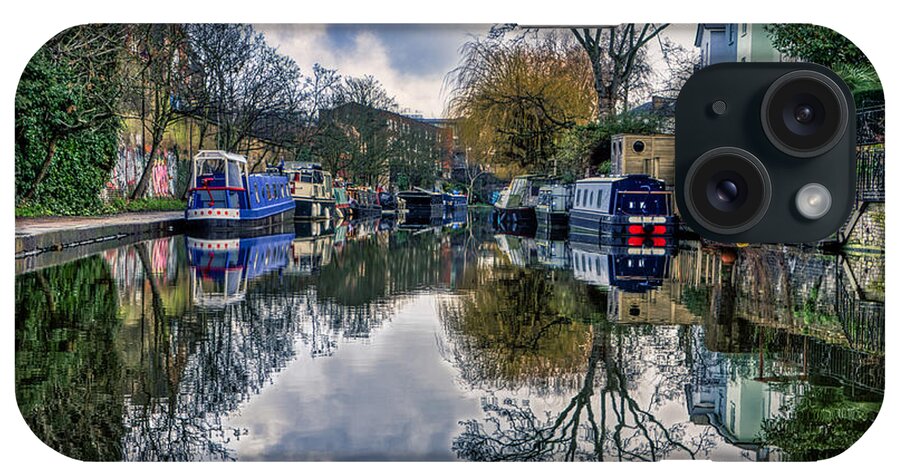 Wall Art iPhone Case featuring the photograph Regents Canal Reflections by Raymond Hill