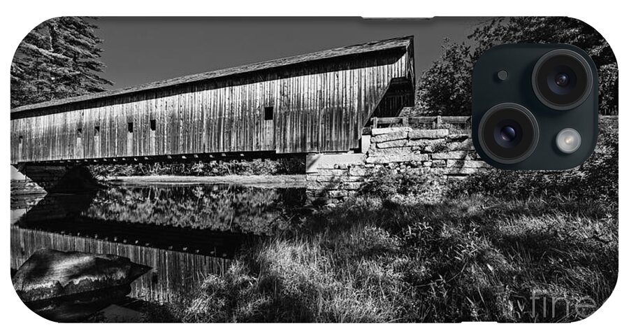 Fryeburg iPhone Case featuring the photograph Remote Maine Covered Bridge by Steve Brown