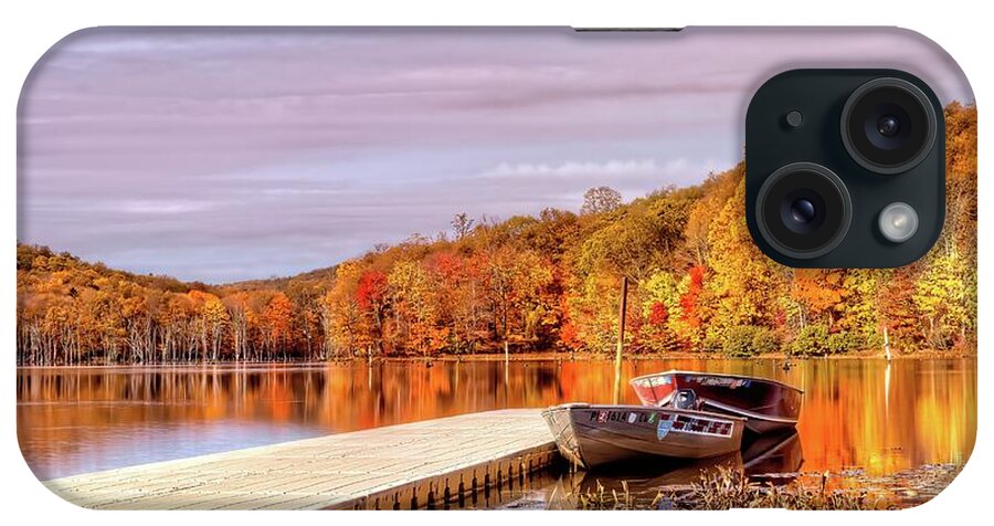 Recent iPhone Case featuring the photograph Reservoir at Monksville in New Jersey with foliage by Geraldine Scull