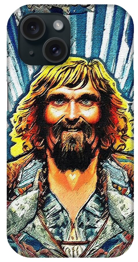Famous iPhone Case featuring the digital art Retro Comic Style Artwork Highly Detailed Billy Connolly 1 by Edgar Dorice