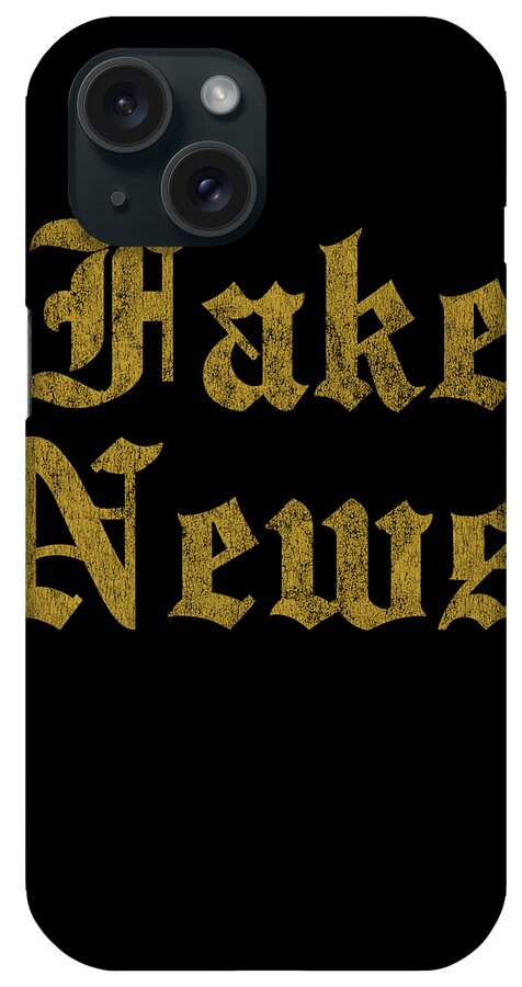 Cool iPhone Case featuring the digital art Retro Fake News by Flippin Sweet Gear