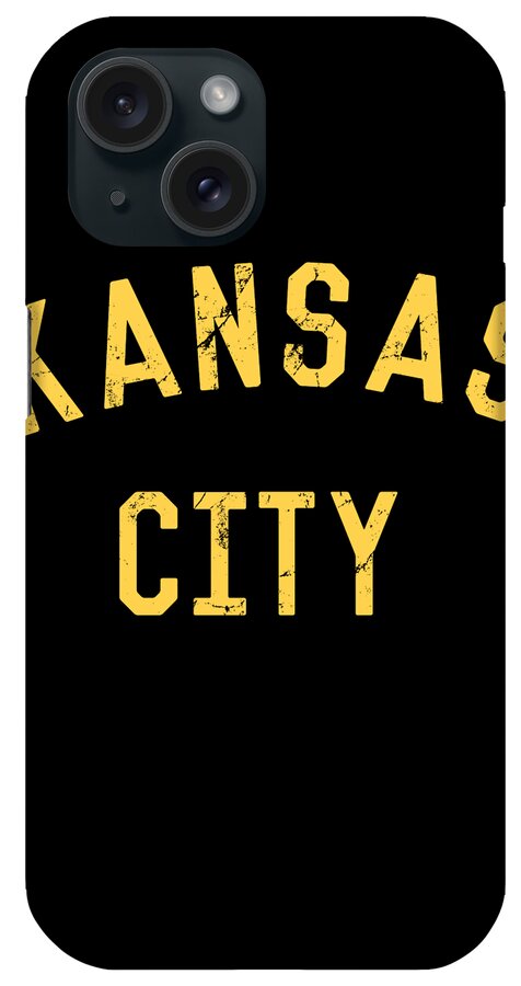 Missouri iPhone Case featuring the digital art Retro Kansas City KC by Flippin Sweet Gear
