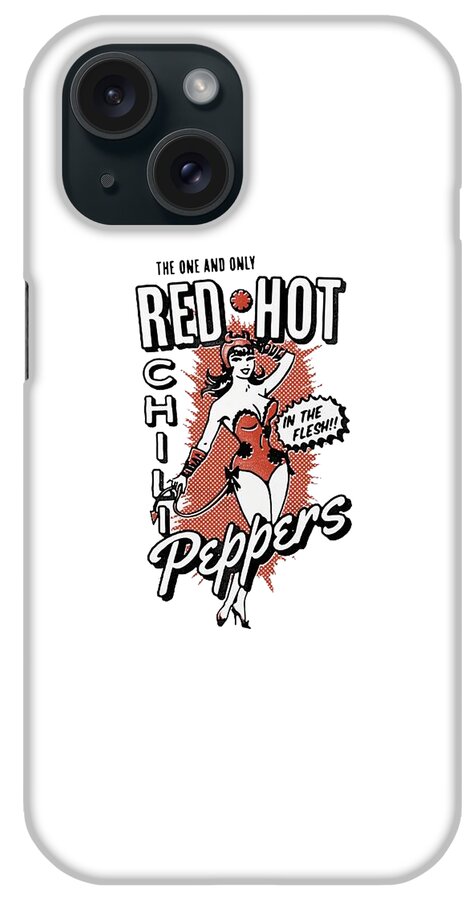 Red Hot Chili Peppers iPhone Case featuring the digital art Retro One Red Hot Flesh Gift by Notorious Artist