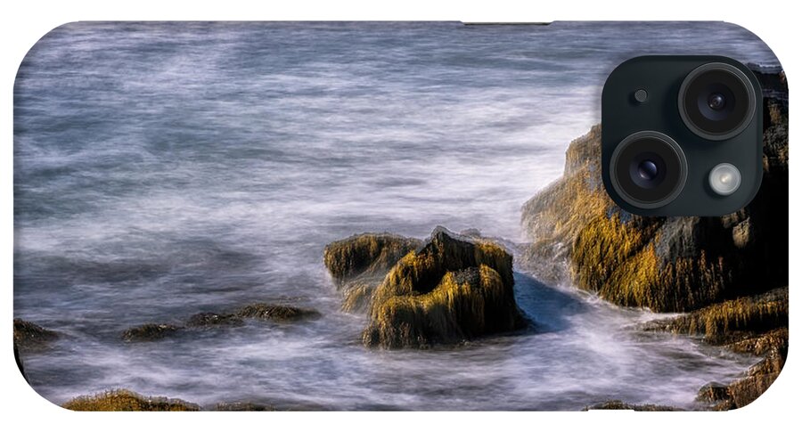 Tom Singleton Photography iPhone Case featuring the photograph Rhode Island Rocks And Sea by Tom Singleton