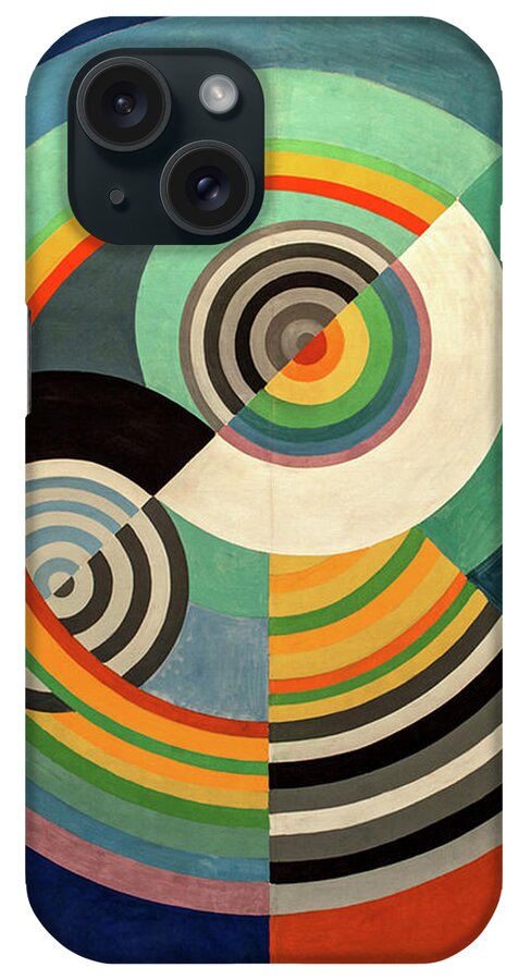 Art iPhone Case featuring the painting Rhythm Number Three by Robert Delaunay by Mango Art