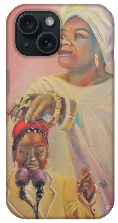 Amanda Gorman iPhone Case featuring the painting Rising Hill by Saundra Johnson