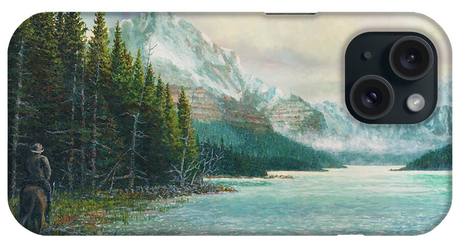 Western iPhone Case featuring the painting River of No Return by Douglas Castleman