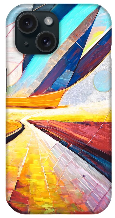 Arrow iPhone Case featuring the painting Road To Success by Mounir Khalfouf