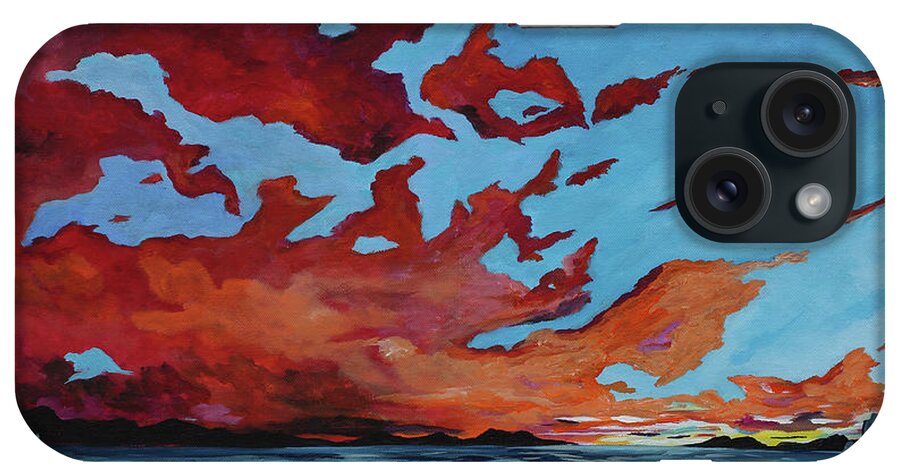Wild Atlantic Way iPhone Case featuring the painting Roaring water bay by Conor Murphy
