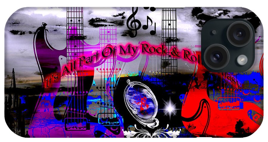 Rock iPhone Case featuring the digital art Rock And Roll Fantasy by Michael Damiani
