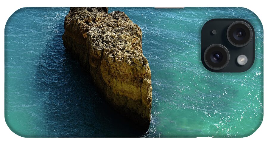 Sea iPhone Case featuring the photograph Rock formation and the sea in Algarve by Angelo DeVal