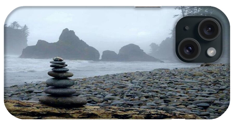 Pacific Northwest iPhone Case featuring the photograph Rock Stacks panoramic by Alexis King-Glandon