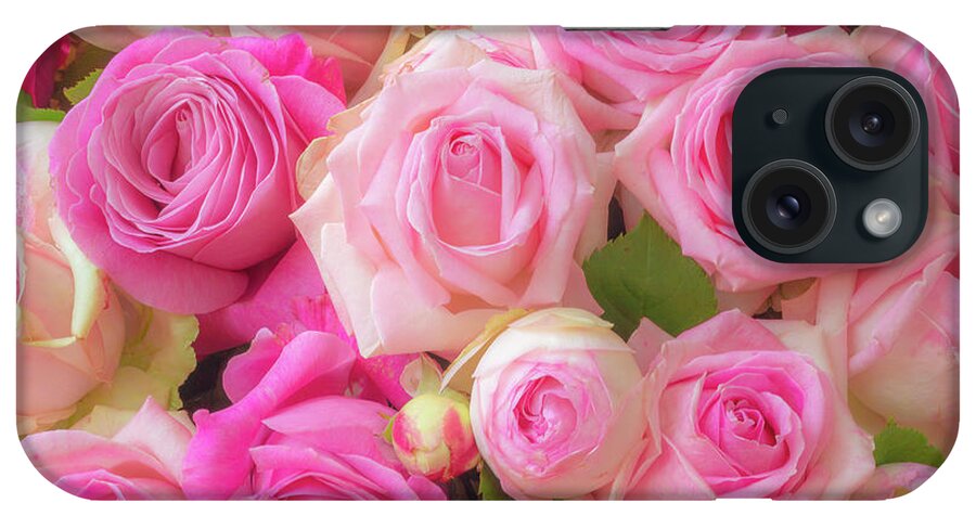 Arrangement iPhone Case featuring the photograph Romantic in pink by Jean-Luc Farges