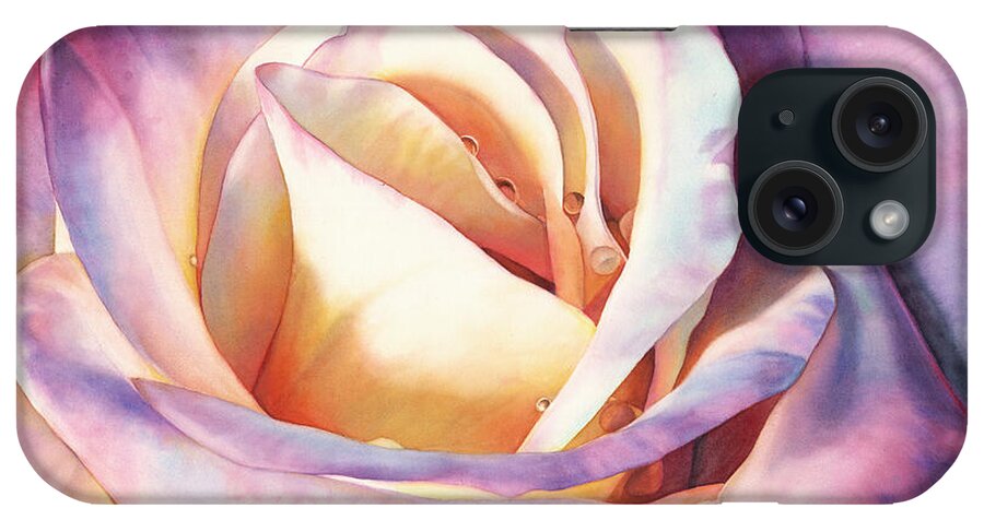 Rose iPhone Case featuring the painting Rose Radiance by Sandy Haight