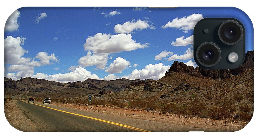 66 iPhone Case featuring the photograph Route 66 - Road to Oatman 2007 by Frank Romeo