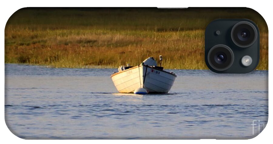 Photography iPhone Case featuring the photograph Rowboat in the inlet by Lennie Malvone
