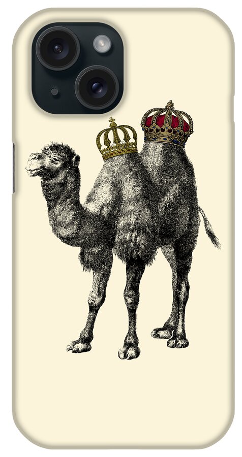 Camel iPhone Case featuring the digital art Royal Camel by Madame Memento