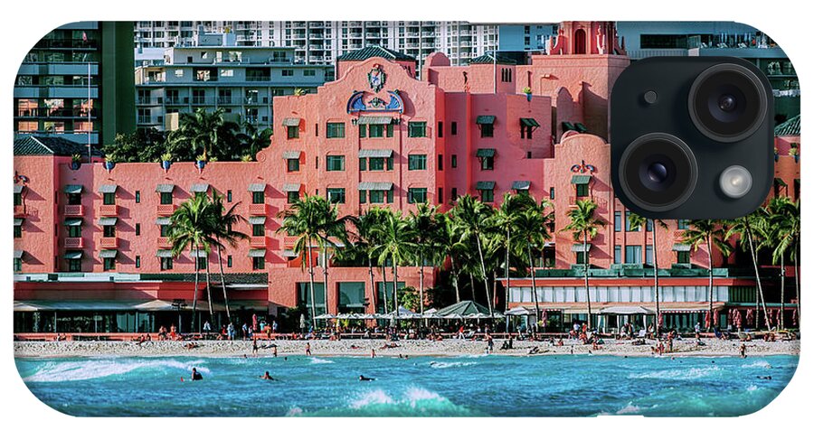 Royal Hawaiian Hotel iPhone Case featuring the photograph Royal Hawaiian Hotel Surfs Up by Aloha Art