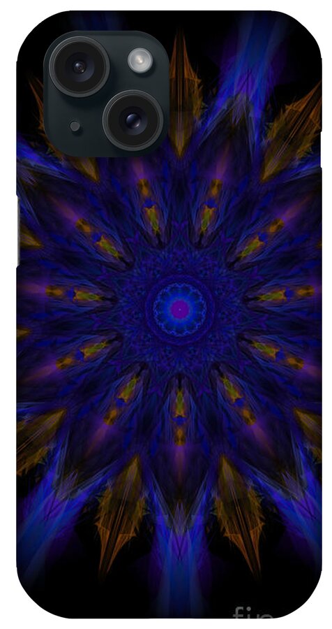 This Mandala Is Known As The Royalty Eleven Mandala. It Is A Complex And Intricate Design That Has Been Used In Spiritual Practices For Centuries. It Is Believed To Represent The Eleven Realms Of The Spiritual World iPhone Case featuring the digital art Royalty Eleven Mandala by Michael Canteen