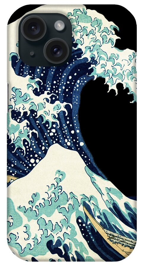 Sign iPhone Case featuring the painting Rubino One World Great Wave Japanese Print by Tony Rubino