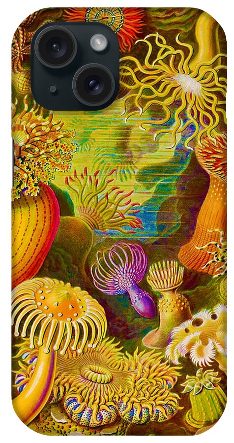 Art iPhone Case featuring the painting Rubino Rise Under Water Actiniae by Tony Rubino