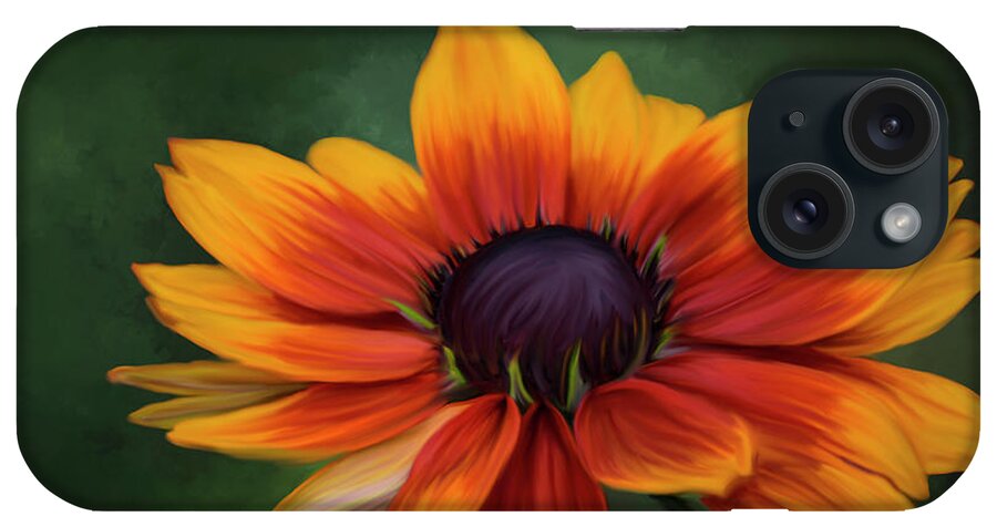 Rudbeckia iPhone Case featuring the photograph Rudbeckia Painted by Judy Wolinsky