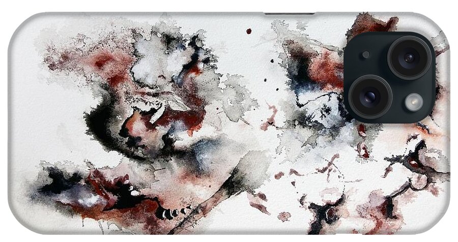 Abstract Watercolors iPhone Case featuring the painting Rullabagi Abrogar Asundo by Wolfgang Schweizer