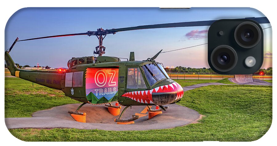 Springdale Arkansas iPhone Case featuring the photograph Runway Bike Park Helicopter - Springdale Arkansas by Gregory Ballos