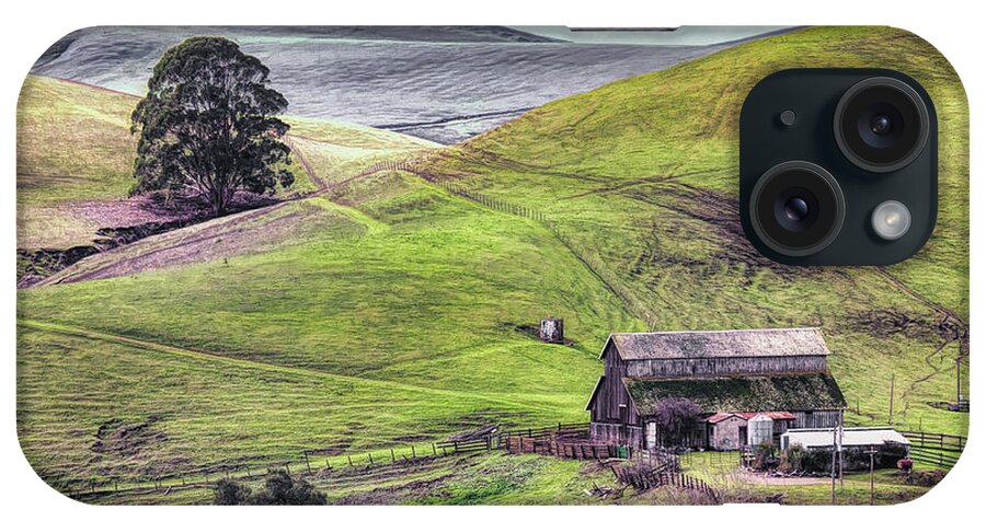 Landscape iPhone Case featuring the photograph Rural Landscape Barn Trees USA by Chuck Kuhn